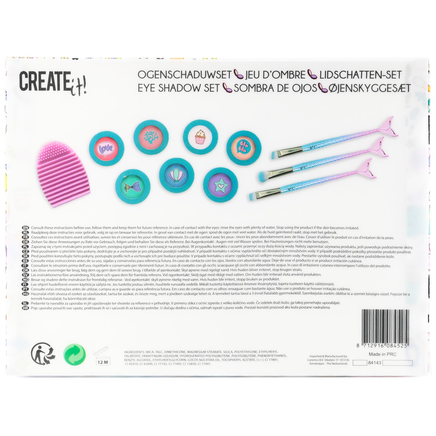 Create It! Oogschaduw Set Zeemeermin 11-dlg Disp - 84143