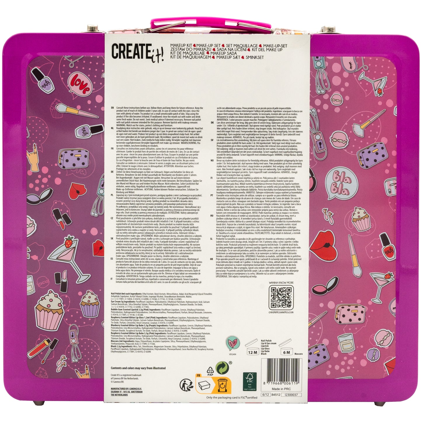 Create It! Make-up Set Neon/glitter Tin - 84512