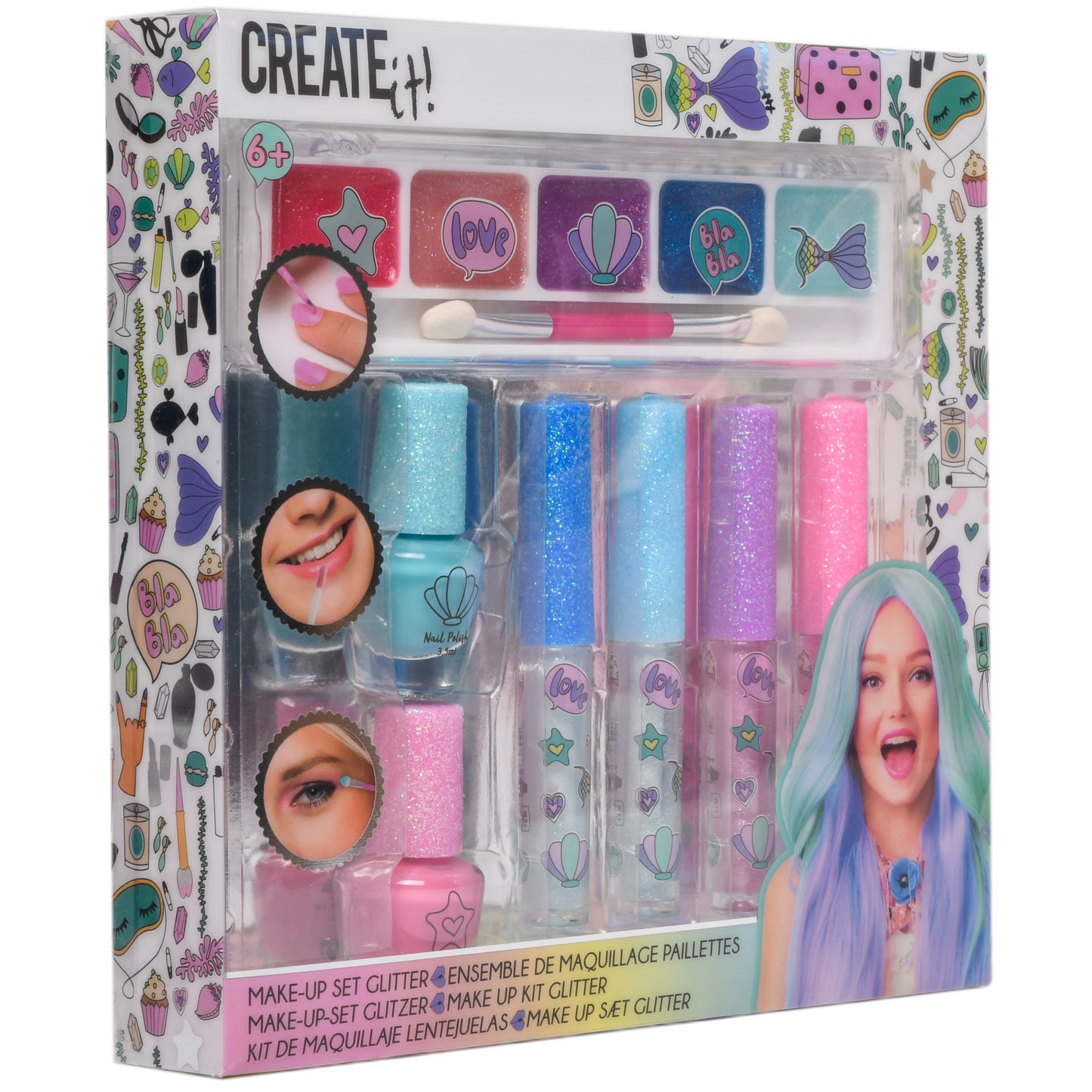 Create It! Make-up Set Zeemeermin Glitter 7-dlg - 84141