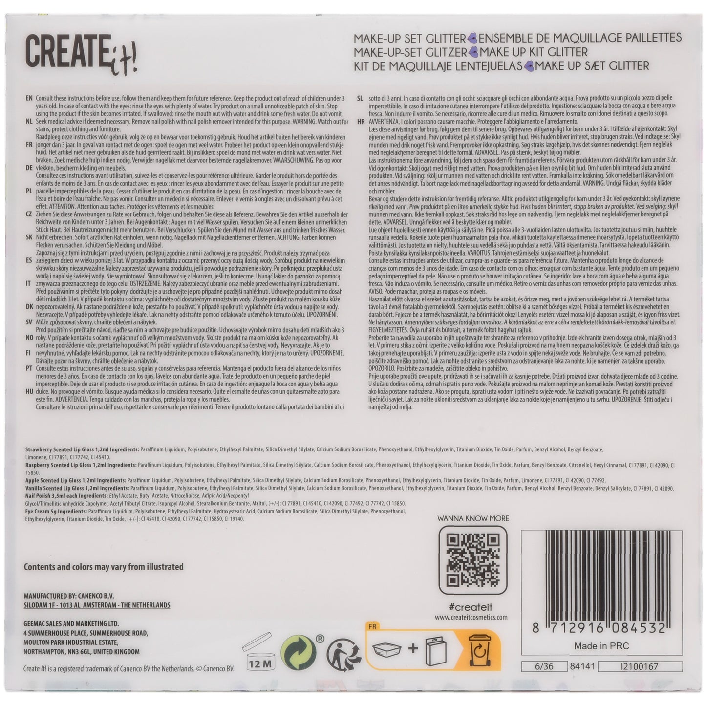 Create It! Make-up Set Zeemeermin Glitter 7-dlg - 84141