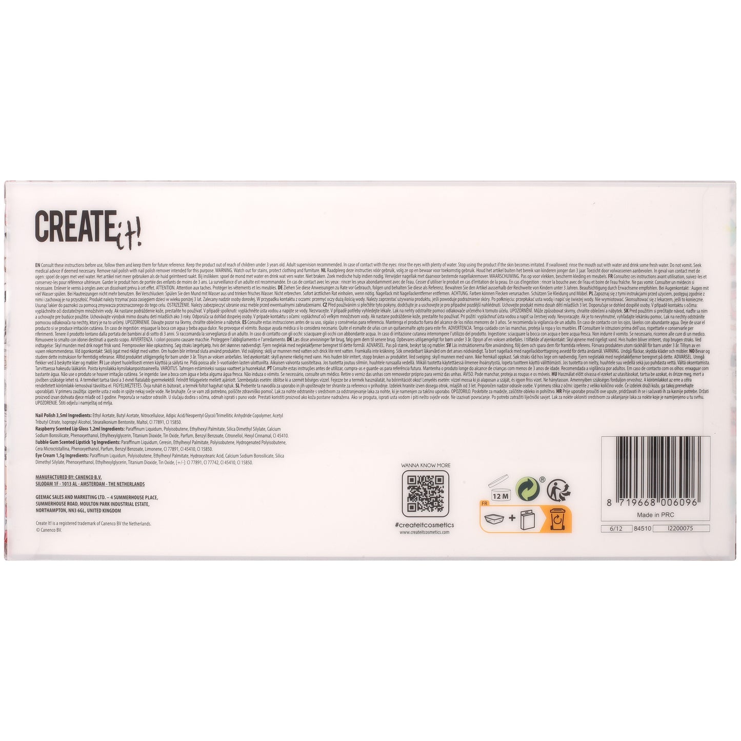 Create It! Make-up Giftset Incl Tasje - 84510