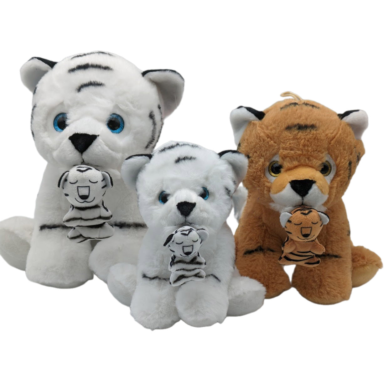 Tijger met Baby - Knuffel - 2 Assorti - 25 cm