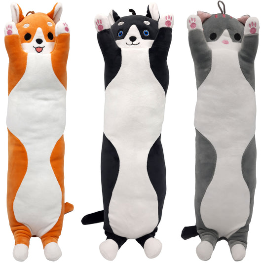 Kawaii - Long Cats - Lange Katten - Knuffel - 3 Assorti - 54 cm