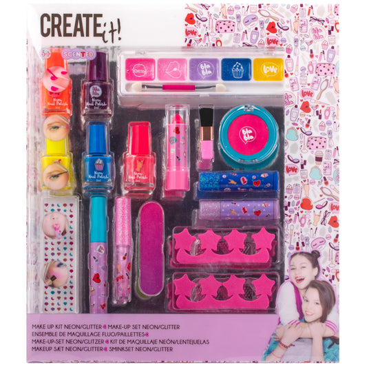 Create It! Make-up Box Neon/glitters  - 84511
